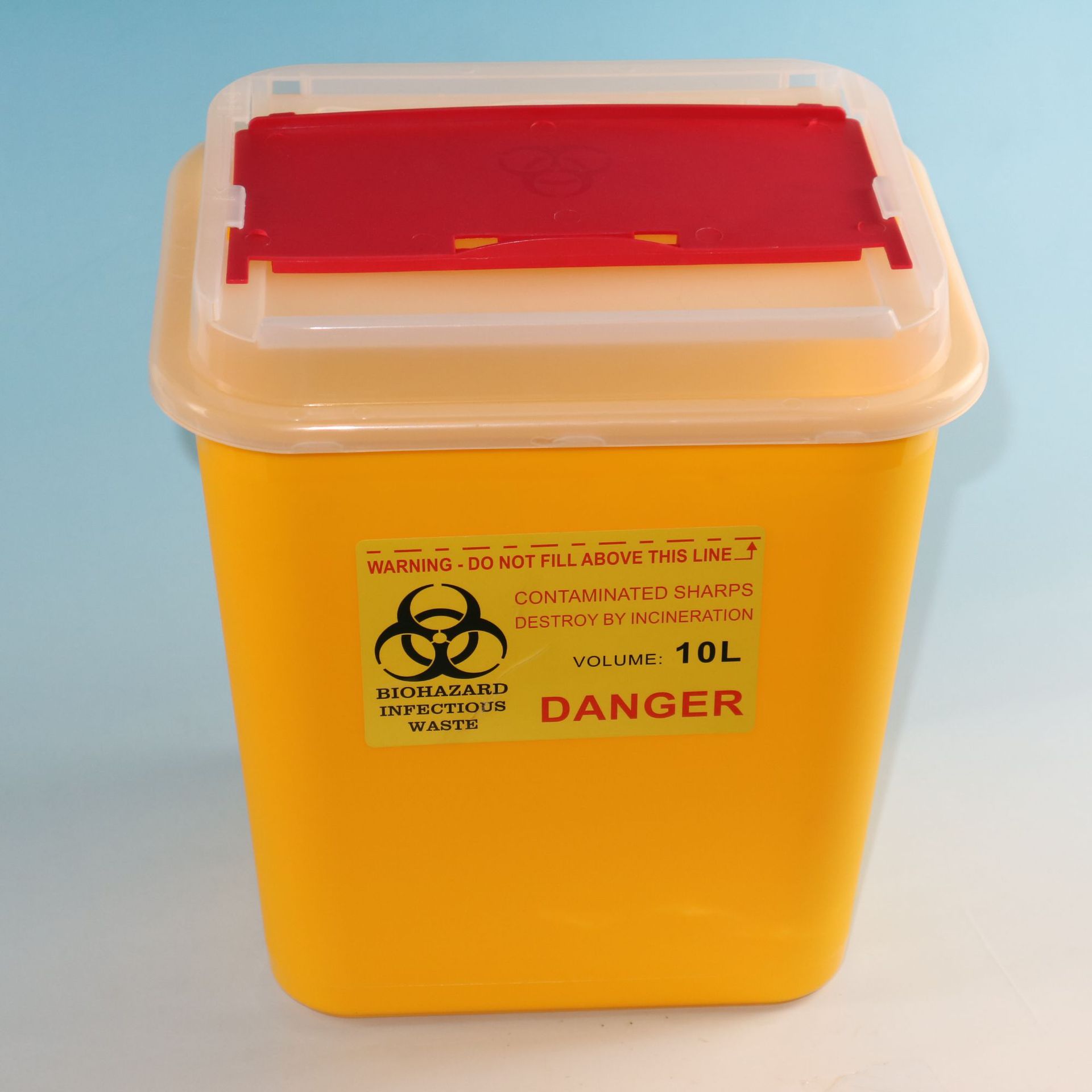 方形10l锐器盒医院用黄色针筒盒利器盒医疗垃圾桶牙科用整箱发