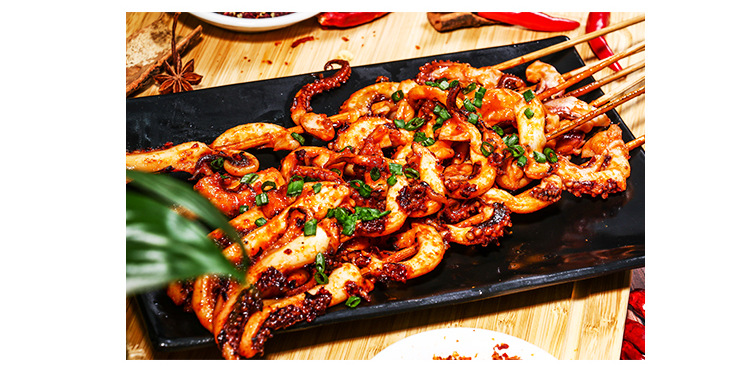 其他加工水产品-【网红爆款】铁板烧烤夜市食材现货凤舞章鱼串鱿鱼须