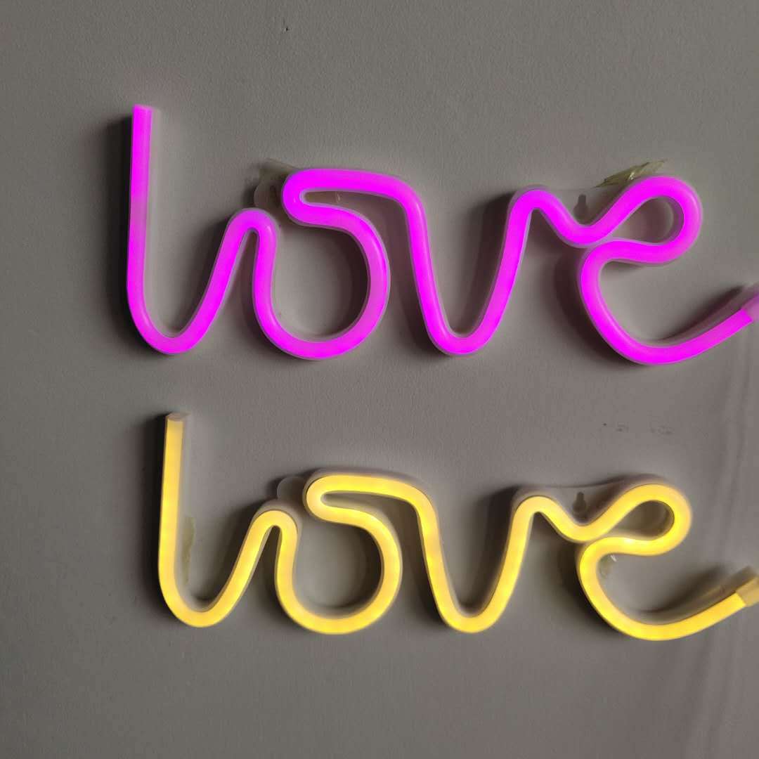 连体字母灯love求婚表白字母灯情人节惊喜布置霓虹灯生日婚庆装饰