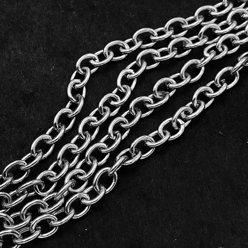 【挂链配件】粗铁链三节链钥匙圈io扣镀铬手链钥匙扣