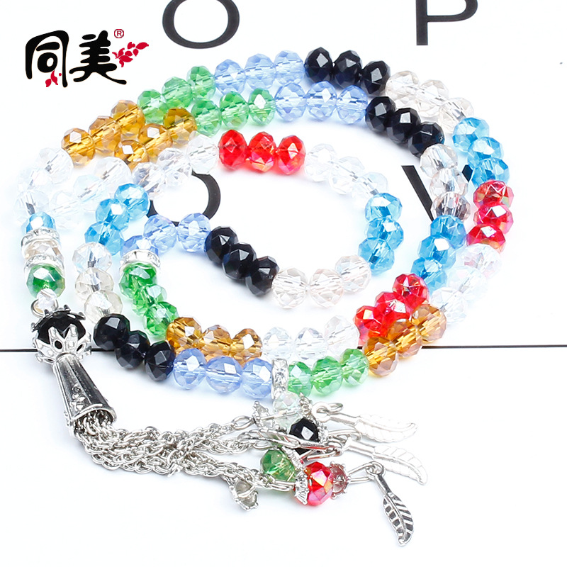 Tongmei Bracelet Optimized Artificial Cut Crystal 99 Muslim Rosary Bracelet Taobao Cross-Border Supply Wholesale