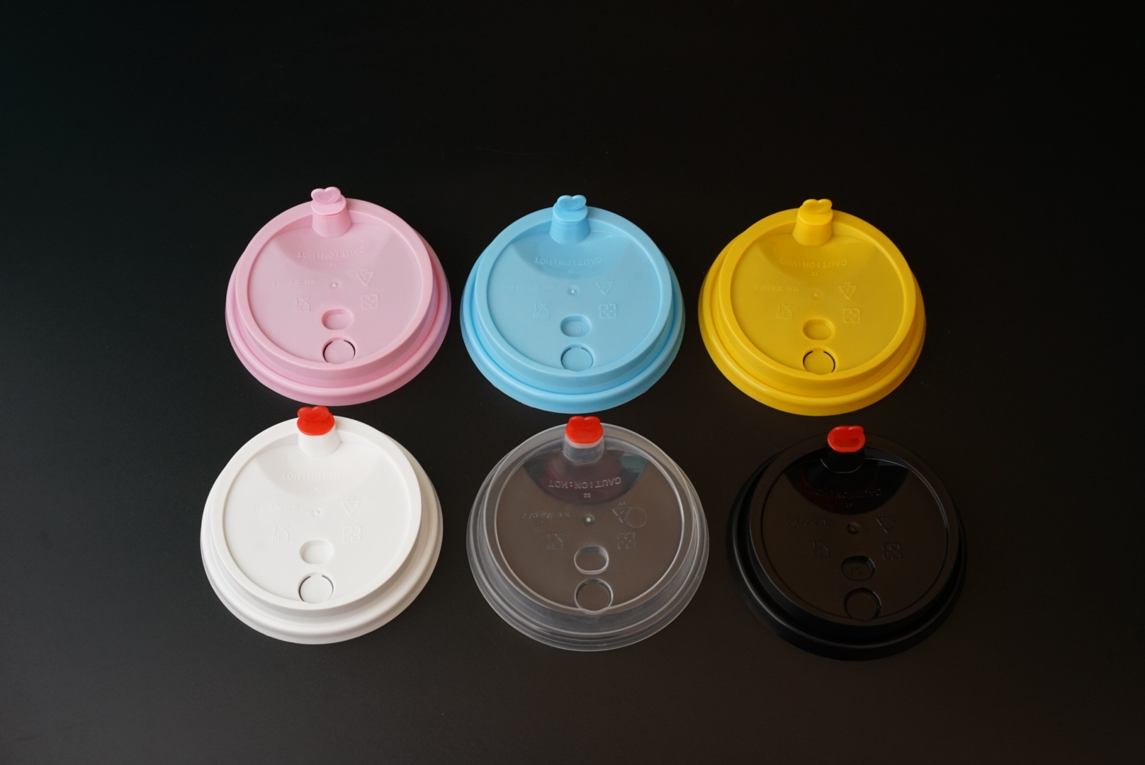 现货供应一次性塑料pp盖子 奶茶杯盖 90口径 彩色盖子 配注塑杯盖