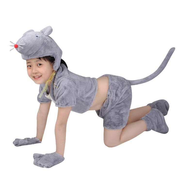 六一儿童节演出服新款男女童演出服饰夏老鼠衣服儿童动物表演服装