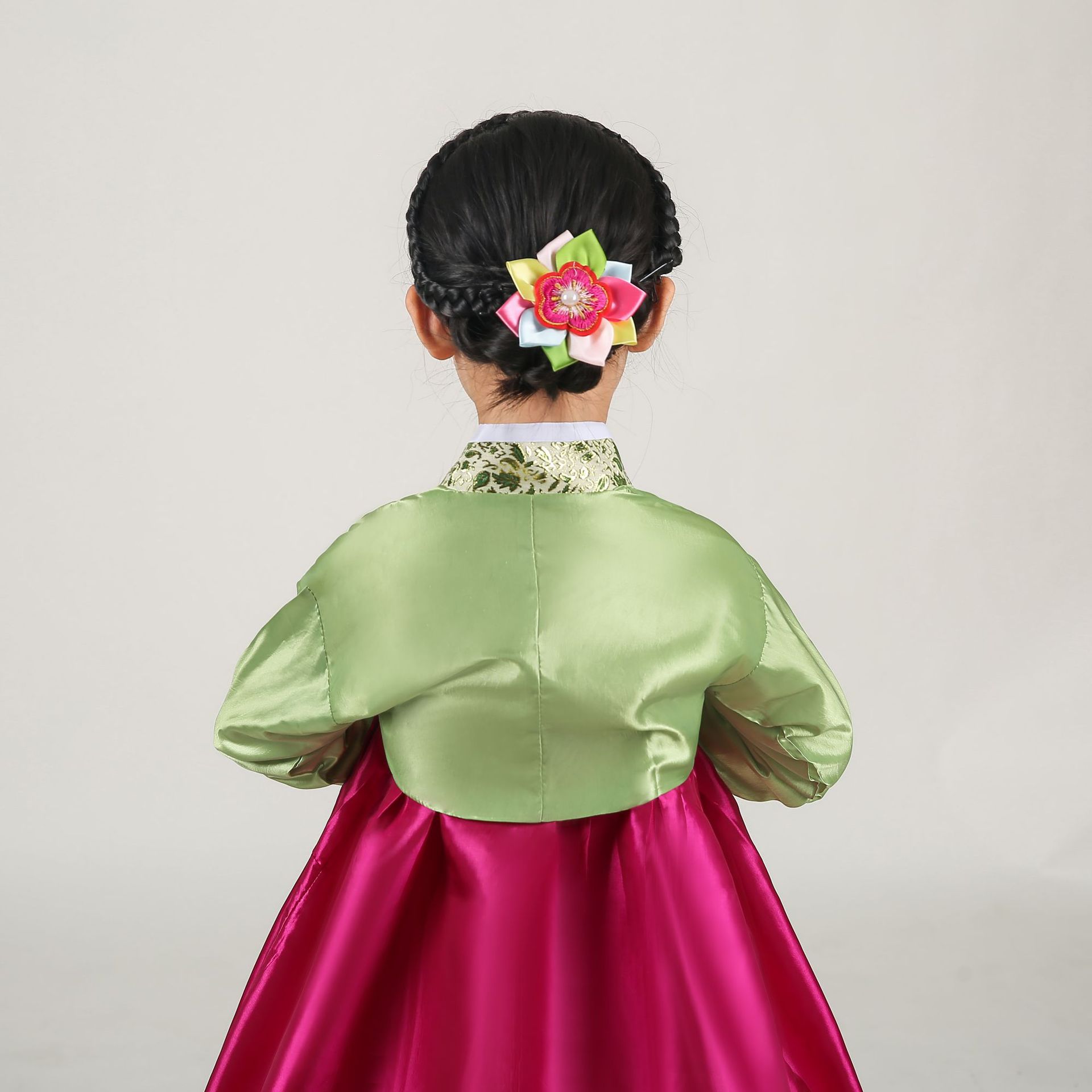 女童韩服朝鲜儿童少数民族风韩国小女孩子刺绣花表演出舞台蹈服装