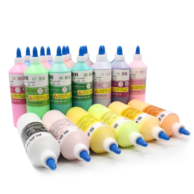 奕彩diy手工胶画油膏 儿童胶画油膏 烤画颜料瓶装500g每瓶