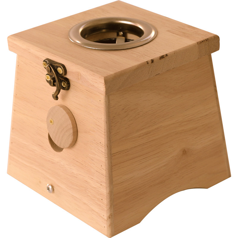 4cm加粗可调温艾条艾盒实木制随身灸大孔单孔木质艾灸盒仪器家用