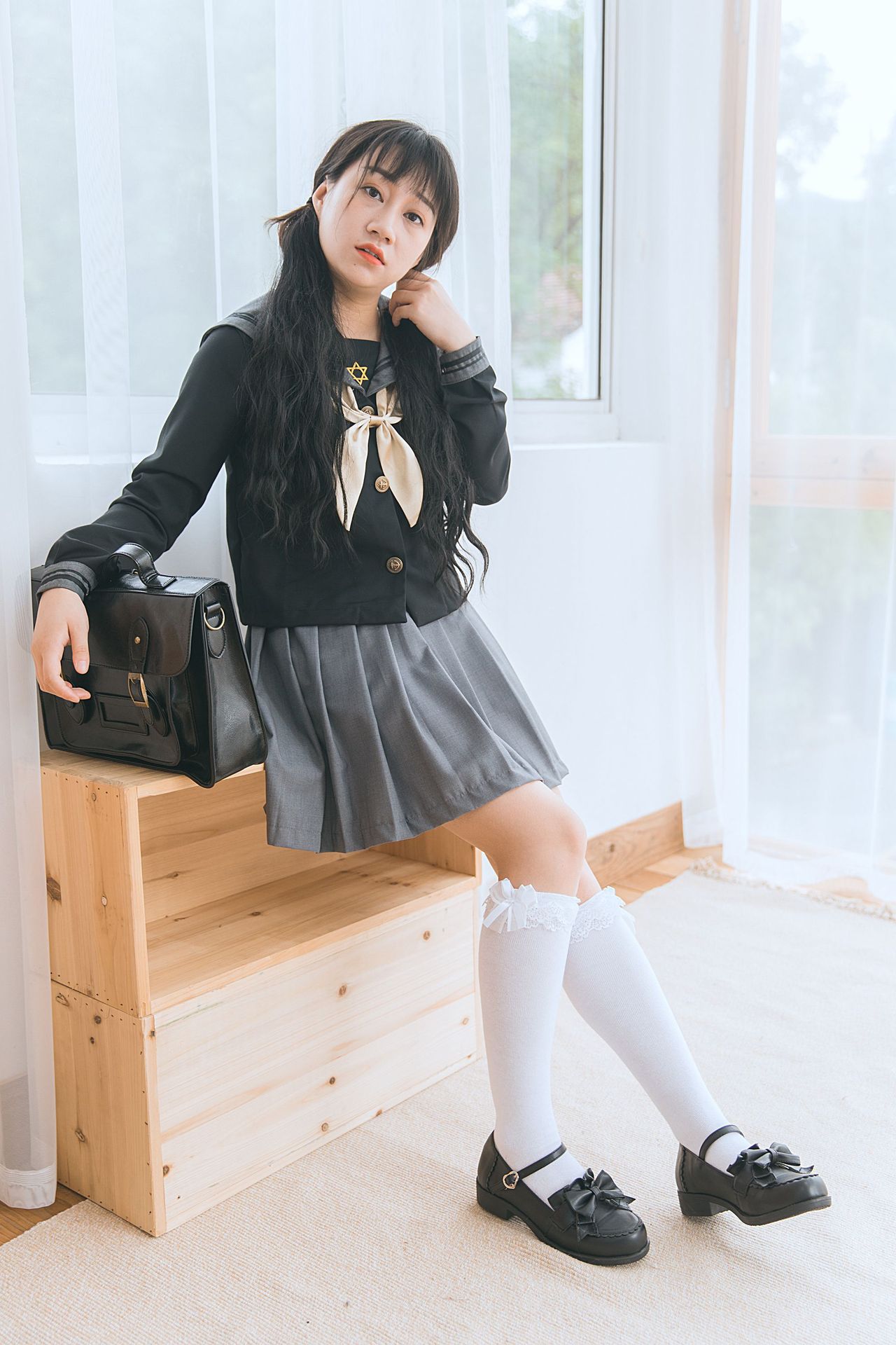 白色lolita袜洛丽塔袜子中筒萝莉女长筒日系公主风蕾丝花边小腿袜