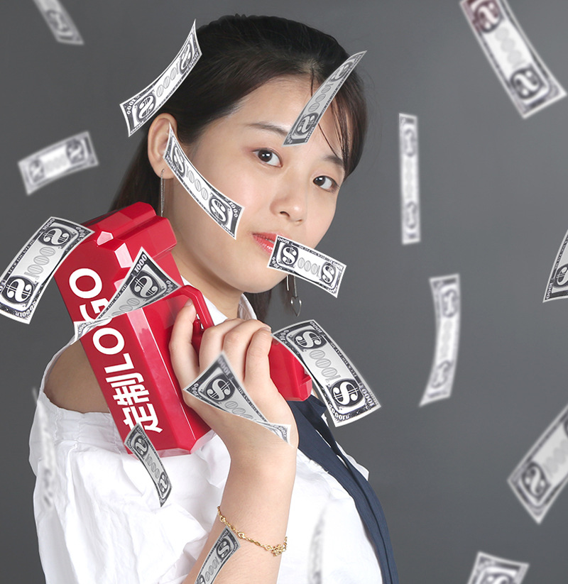 抖音同款money gun电动喷钱枪婚庆活动氛围玩具枪美金吐钱撒钱枪