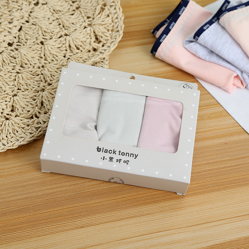 Universal Folding Paper Box Socks Underwear Packaging Box Transparent Window Towel Outer Packaging Box Factory Wholesale