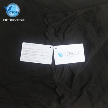 高档时尚女服装t恤面料针织40s纬编tencel天丝a100螺纹1x1罗纹布