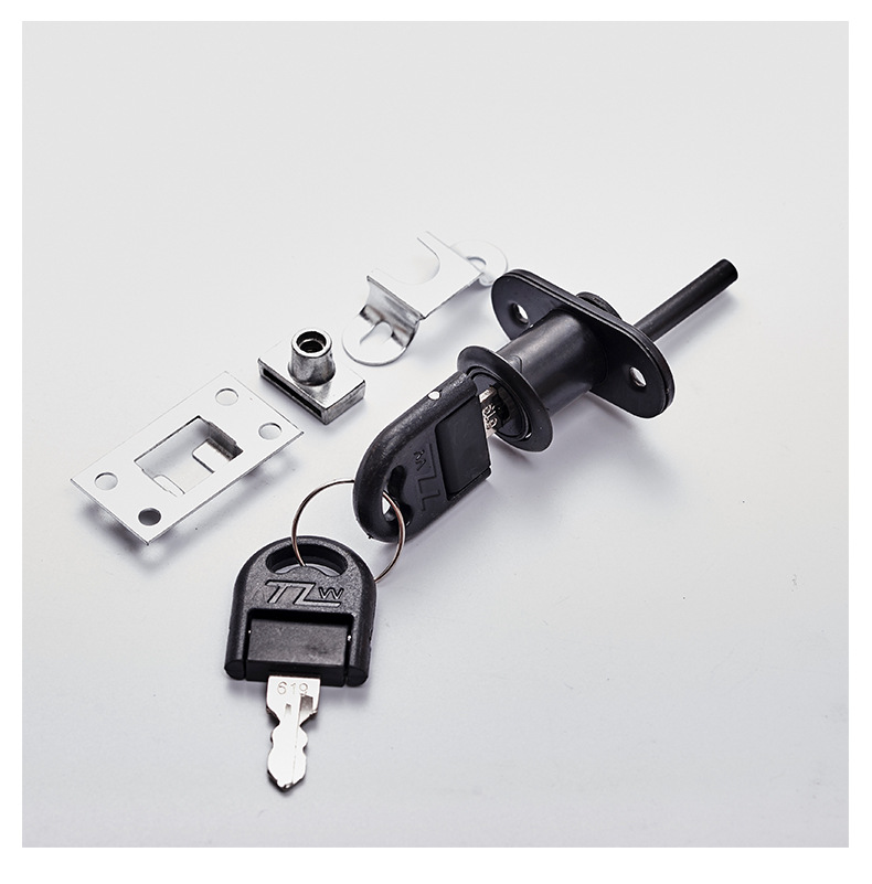 办公桌抽屉锁五金配件批发 长久耐用衣柜橱柜三联办公锁源头批发