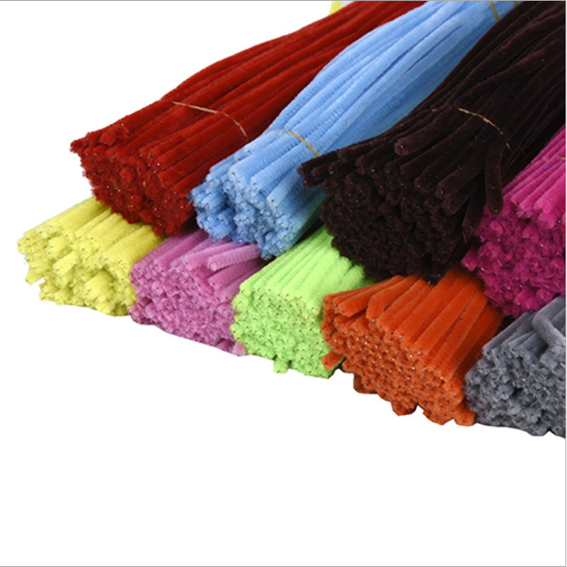多色彩毛条毛根 幼儿园益智儿童diy手工制作涤纶材质玩具厂家直销