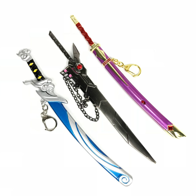 英雄亚索疾风剑豪剑姬武士刀动漫游戏鞘刀兵器钥匙扣22cm