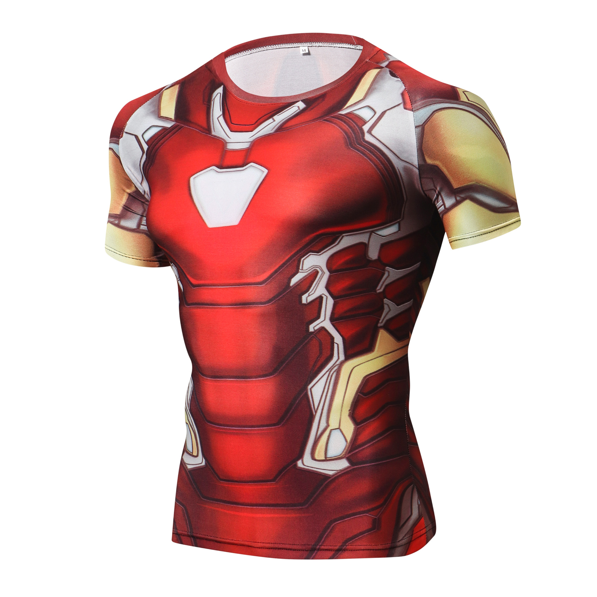 复仇者联盟4钢铁侠衣服复联4托尼同款mk85健身速干漫威短袖t恤男