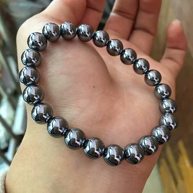 批发天然太赫兹圆珠手链钛赫兹单圈多圈手串散珠 工厂直销