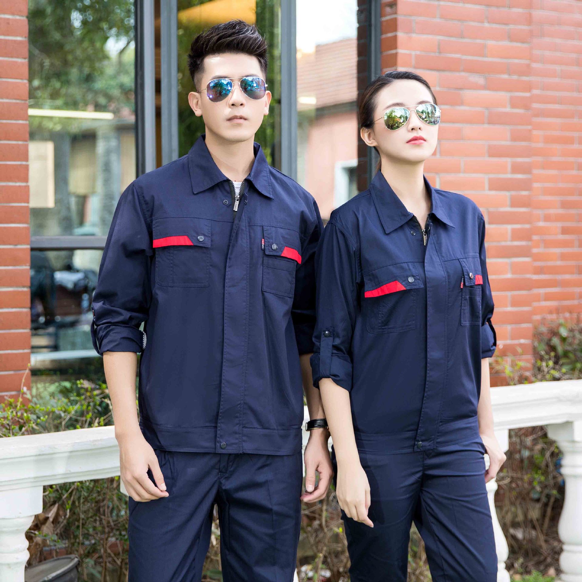 防静电工作服套装男长袖秋冬工服工装建筑工地劳保服上衣厂服长袖