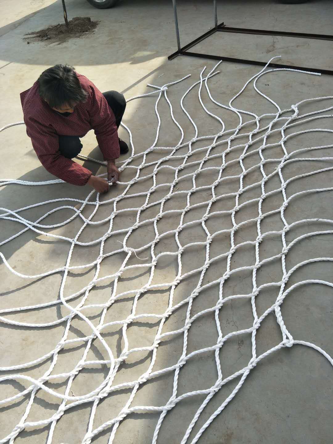 抛石网吊网吊扣扁丝绳网亚麻绳网网兜网络兜绳编网可定制