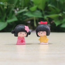 微景观多肉植物摆件快乐姐妹女孩人物公仔PVC玩具DIY摆件装饰公仔