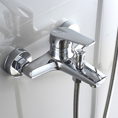 可调节阀门卫生间喷头冷热沐浴电热水器混合混水阀铜洗浴三联式