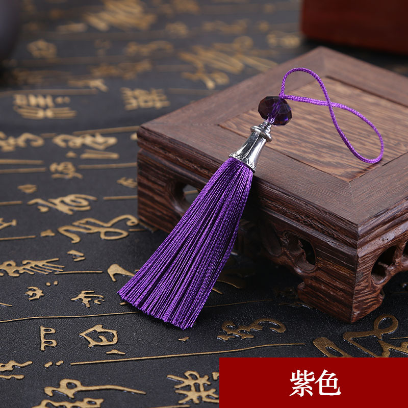水晶珠流苏穗子8cm文创书签穗子u盘挂件配件扇坠垂直垂顺小流苏