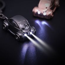 JOBON中邦小汽车钥匙扣带LED灯创意小礼品男女情侣可爱钥匙链挂件