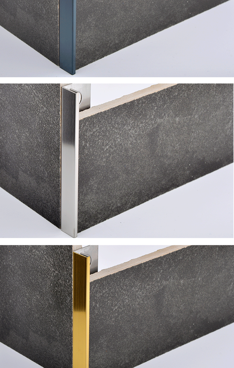 304不锈钢阳角线 装饰线条角线 瓷砖脚踢线 墙角修边玫瑰金收边条