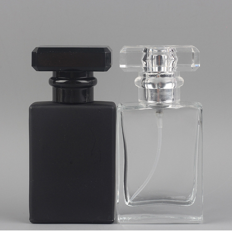 批发方形玻璃香水瓶30ml50ml喷雾香水瓶玻璃化妆品瓶香水分装瓶