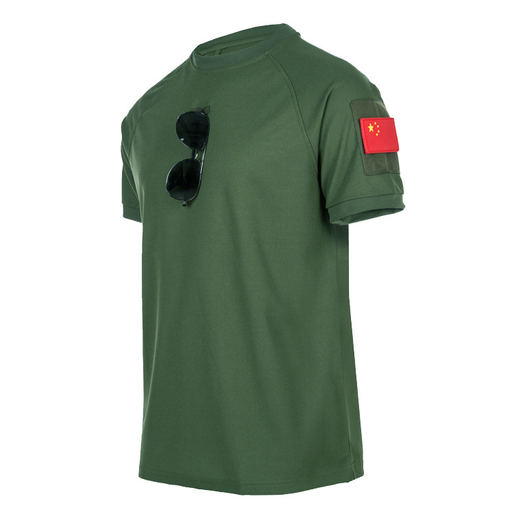 Factory Direct Sales Special Forces T-shirt Men's round Neck Quick-Drying Tactical Short Sleeve Military Fan T-shirt Large Size Tactical Vest