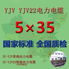 国标WDZ-YJY/YJV-5*35平方铜芯电力电缆线华新/珠江/穗星/胜宇