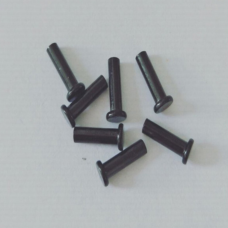 供应压铆螺钉 半空心铁扁平头黑铆钉 机械连接紧固件定制碳钢铆钉