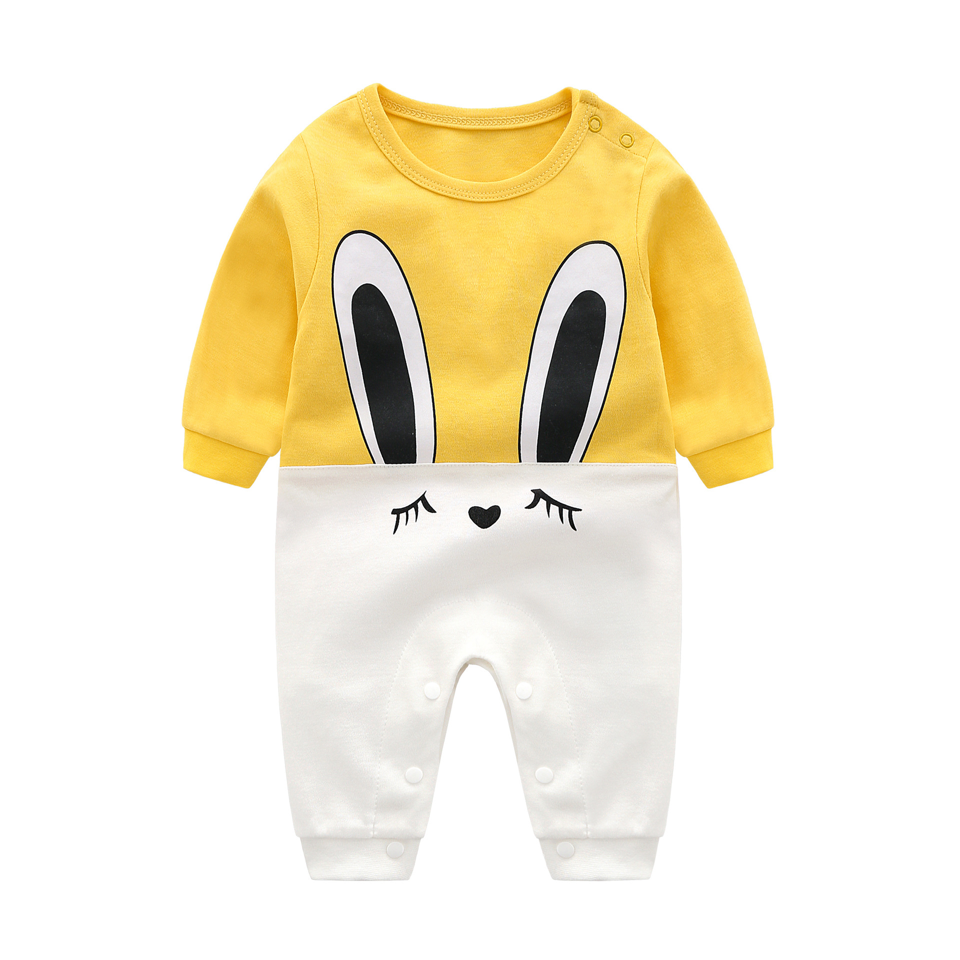 春款婴儿连体衣宝宝衣服幼儿连身服新生儿哈衣长袖爬爬服包屁睡衣