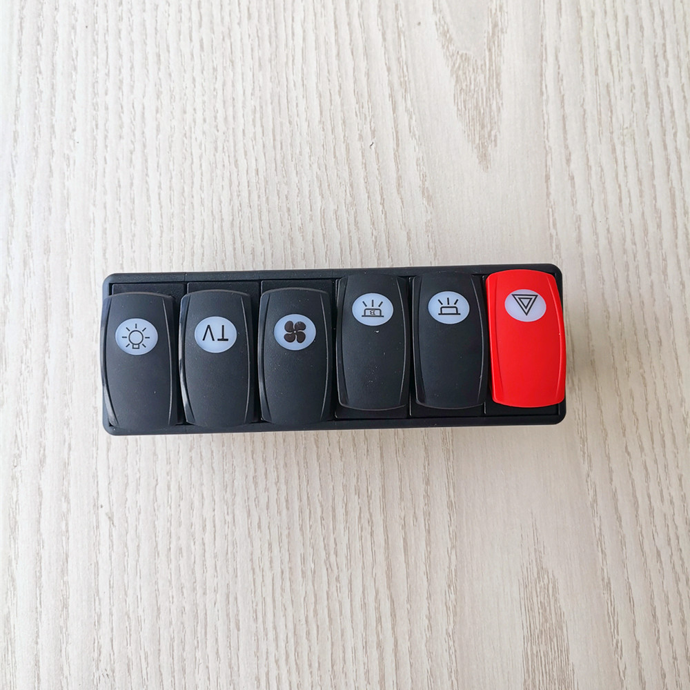 客车大巴车旅游车公交车汽车操作台仪表台驾驶台联排翘板开关