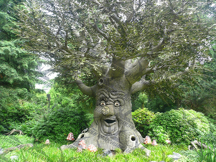 室内外游乐景点仿真智慧树模型 会动说话互动手工制作树自贡厂家