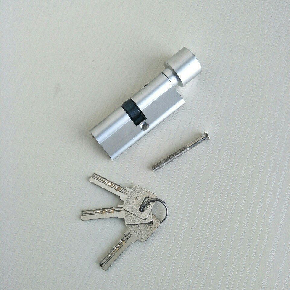 太空铝雅白小70锁芯铝合金锁头锁具配件室内门执手锁锁芯