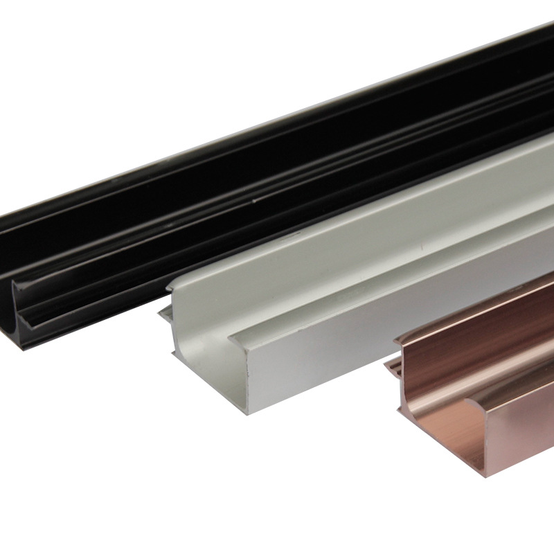 g型铝合金橱柜拉手35宽可切割黑色拉手烤漆门柜门镶嵌隐型拉手