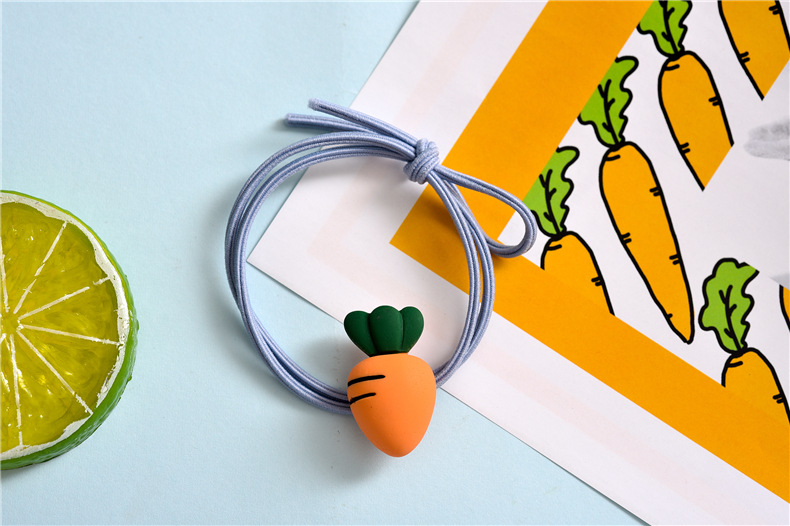 创意个性亚克力胡萝卜发圈头绳扎头发扎马尾辫子橡皮筋可爱发绳女