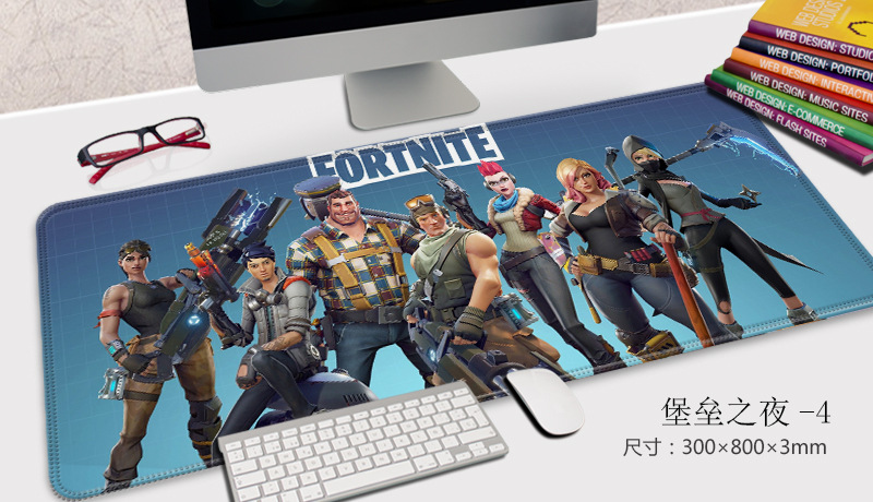 fortnite堡垒之夜游戏电竞网咖电脑超大锁边电脑笔记本加厚鼠标垫