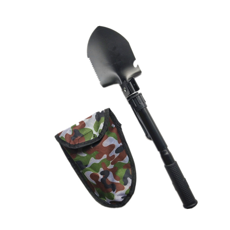 Huahong Military Shovel Multifunctional Folding Shovel Camouflage Folding Spade Portable Outdoor Compass Military Shovel