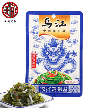 乌江 野山椒味凉拌海带丝70g*100袋一箱涪陵乌江榨菜即食下饭小菜