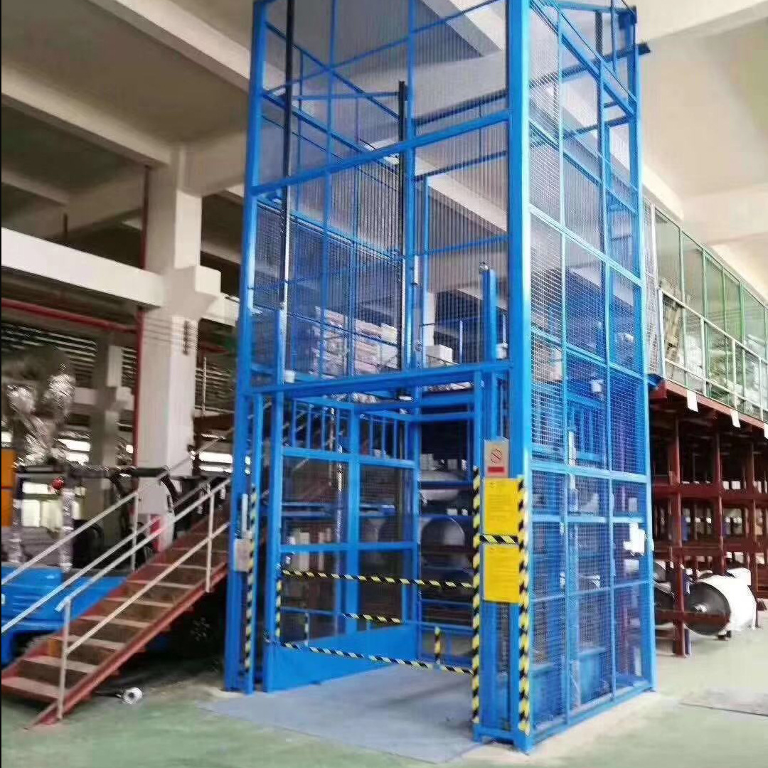 东莞电动液压升降机 载物升降平台导轨式 厂房工地简易货梯安装