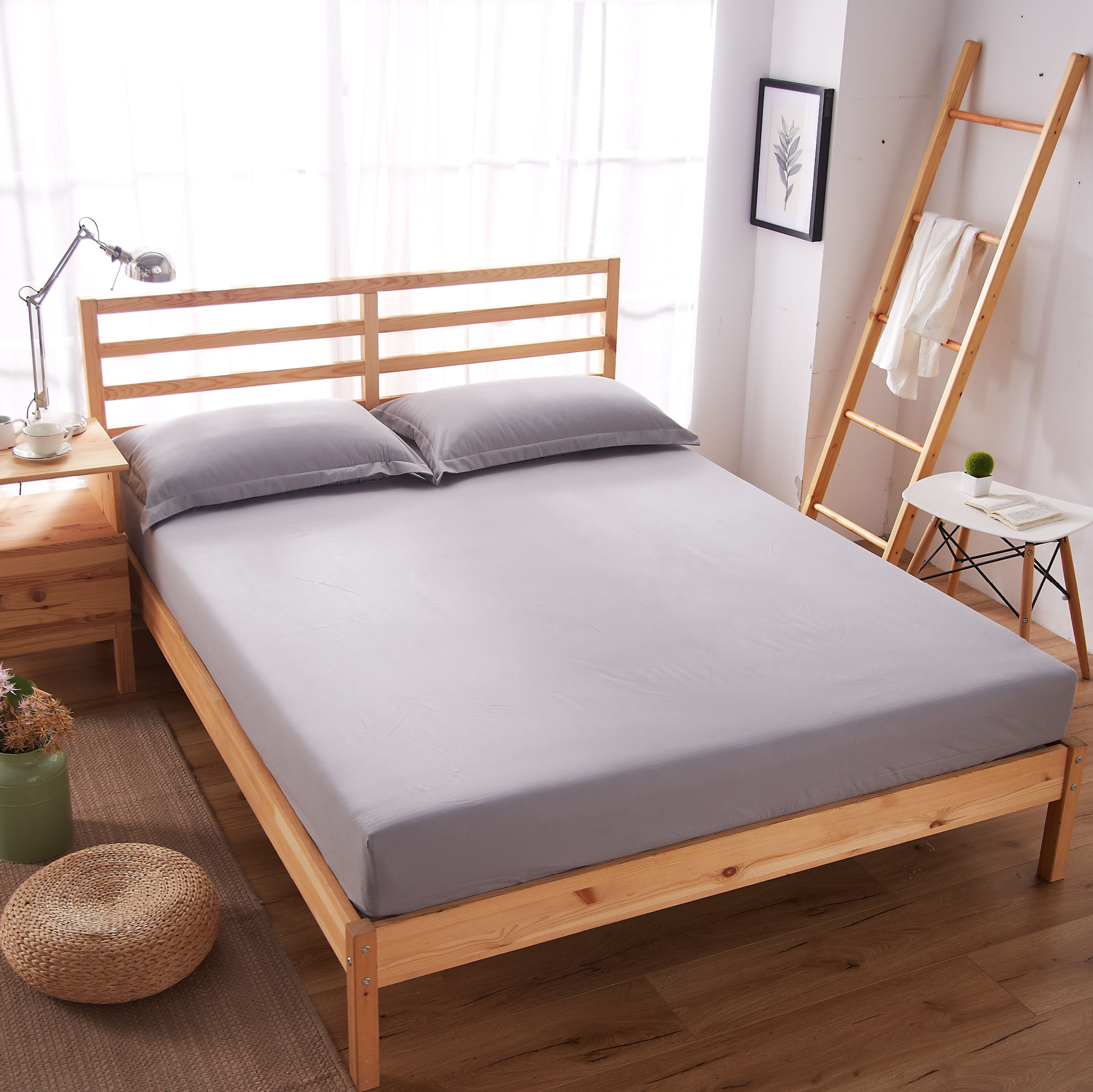 悦安娜2020年新款磨毛床笠 纯色素色床罩床单1.5床1.8床一件代发