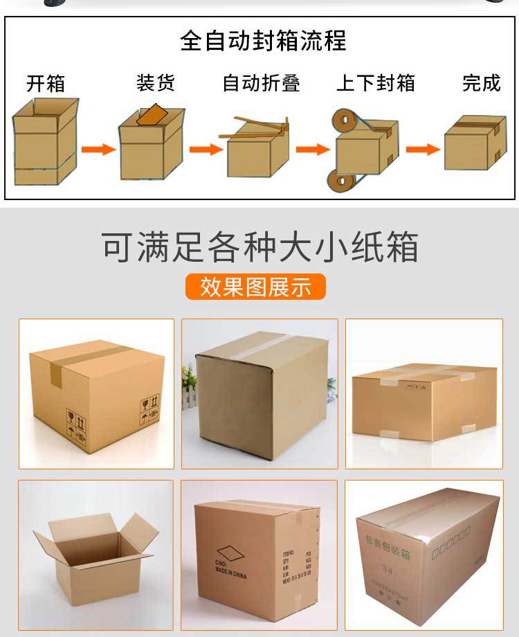 厂家直营5050全自动折盖封箱机左右驱动封箱机纸箱封口机胶带封口