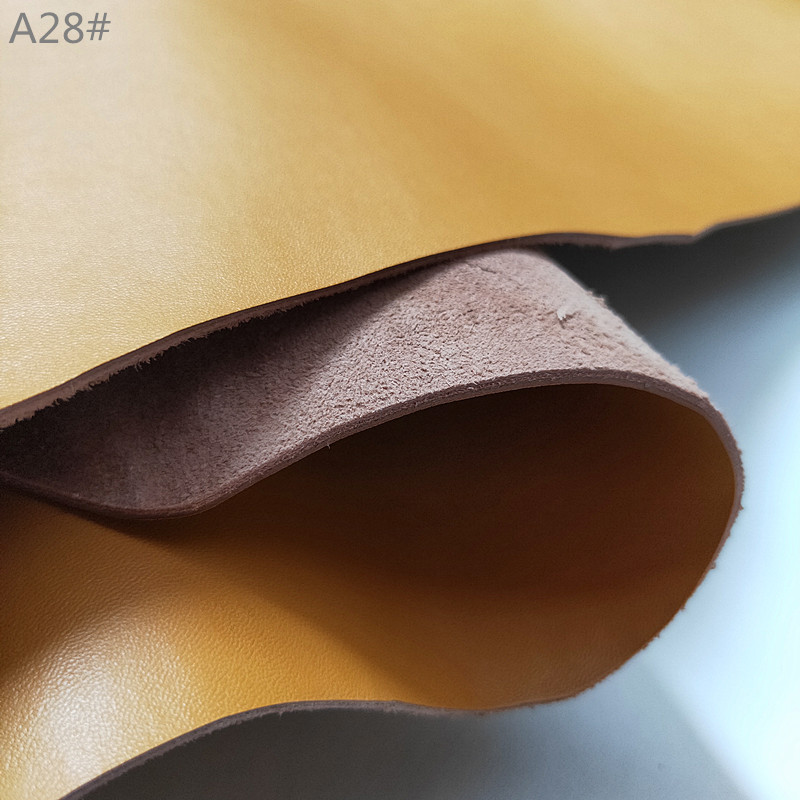 批发二层皮纳帕浅棕色100纹牛皮皮套皮扣牛皮面料牛二层皮料