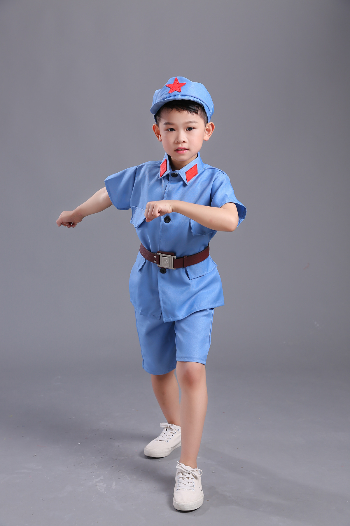 六一闪闪的红星儿童演出服小红军八路军衣服女童合唱舞蹈表演军装