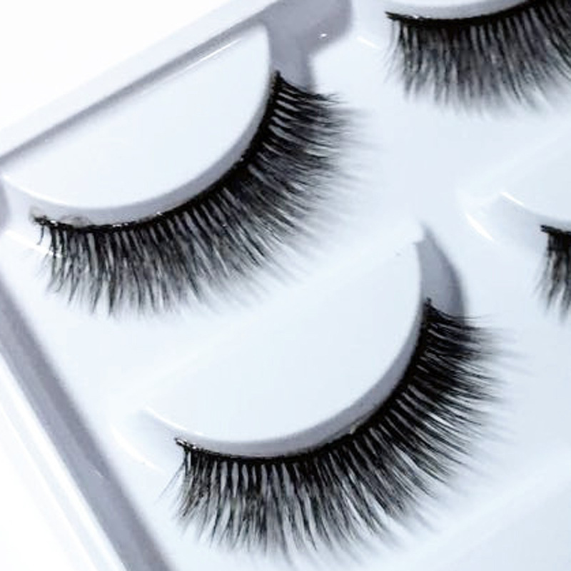 2019青岛平度厂家批发新款五对装3d假睫毛自然卷翘眼睫毛手工制作