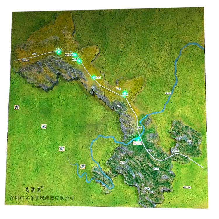 立体甘肃地形图全国各区域地形图现货出售质量优秀低价出售