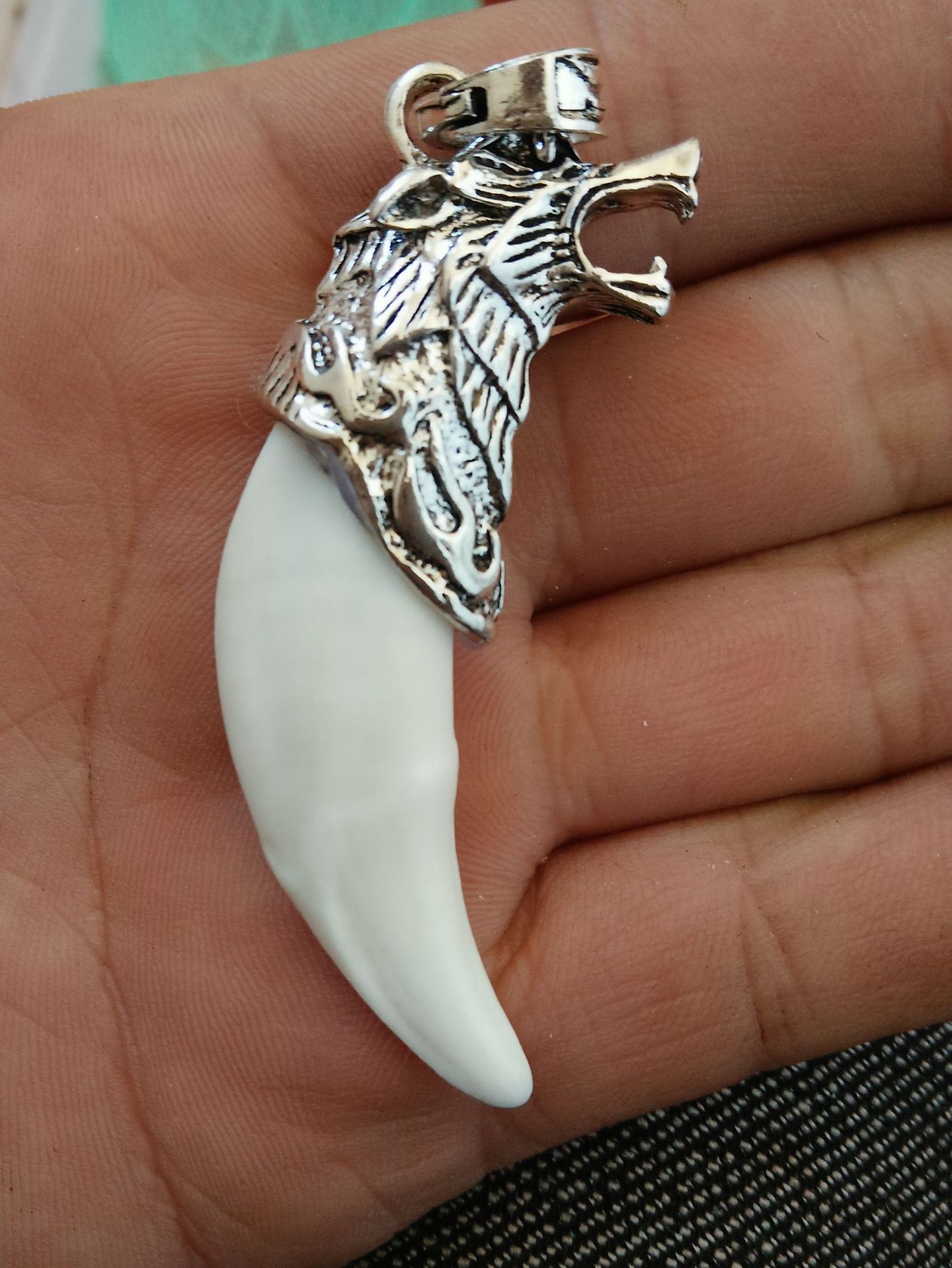 真狗牙批发饰品狼牙吊坠黑狗牙藏獒牙项链手链脚链地摊货源藏银套