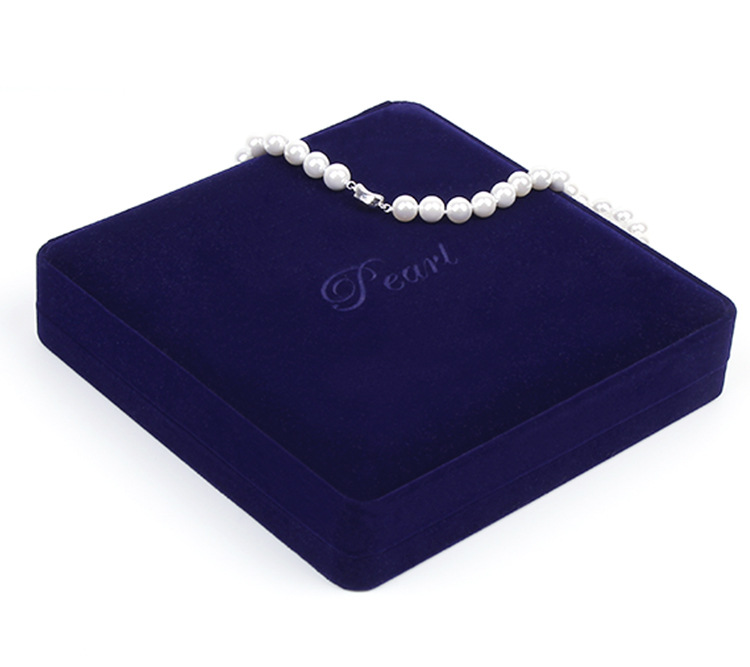 珍珠项链盒子包装盒 绒布礼品包装盒 送妈妈送礼盒珍珠盒可定制