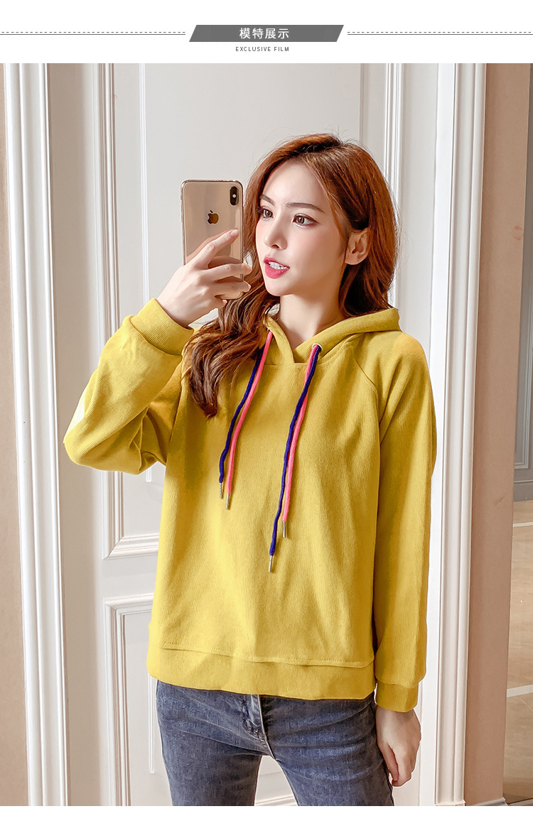 2019秋冬韩版年春秋季薄新款外套宽松短款卫衣女装时尚潮
