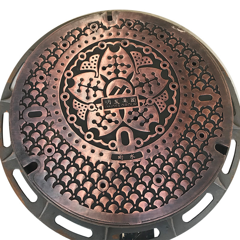 欧式古典铜井盖 铸造铸件 铸铜雨水井圈井盖圆形井盖 批发供应